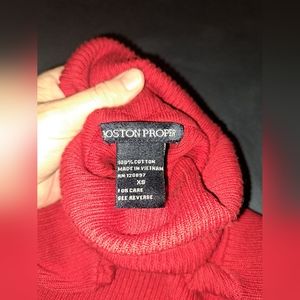 Boston Proper XS red turtleneck sweater